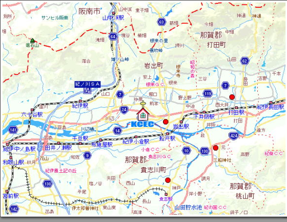 KCEC �I�m��L���X�g����������Ӂ@���a20km�̒n�}